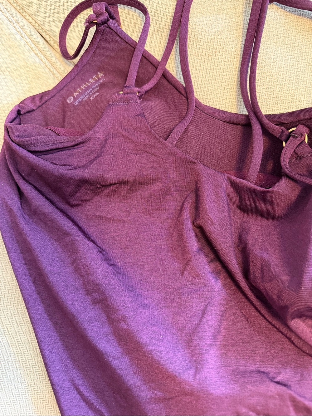 Athleta Swim Blousy Top w/Swim Skirt Plum Color, Size XXS - Picture 9 of 9